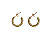 14K Gold Filled Twist Hoop Earrings